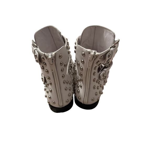 Jeffrey Campbell Trespass Studded Boots White 6 - Picture 7 of 8